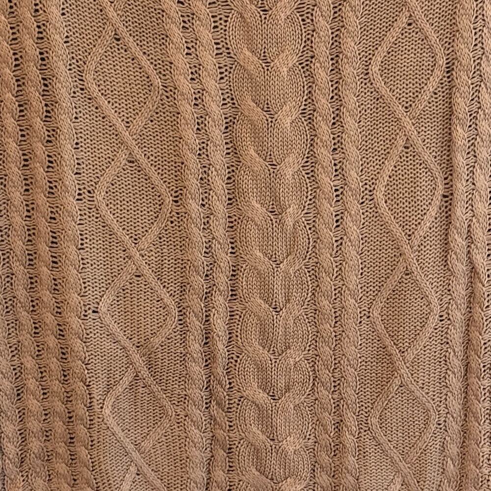 Soly Hux Brown Cable Knit Sweater Vest Preppy Academia Old Money Layering Large - Picture 3 of 6
